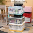 thumbnail image 2 of Caja de almacenamiento plegable portátil para exteriores, organizador para llevar a acampar, uso doméstico, armario, caja de juguetes, no requiere instalación, 2 of 4