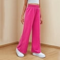 thumbnail image 6 of VV AVEORS Teen Girls Barrel Sweatpants High Waisted Fleece Baggy Casual School Sweat Pants With Pockets For Teen Girls Hot Pink 130, 6 of 9