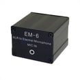 thumbnail image 1 of Amplificador de Micrófono Electret EM-6 XLR A 3,5 mm, Entrada de Micrófono con Conector de 3,5 mm, Mezclador de Audio, Tarjeta de Sonido y Convertidor de Captación., 1 of 5