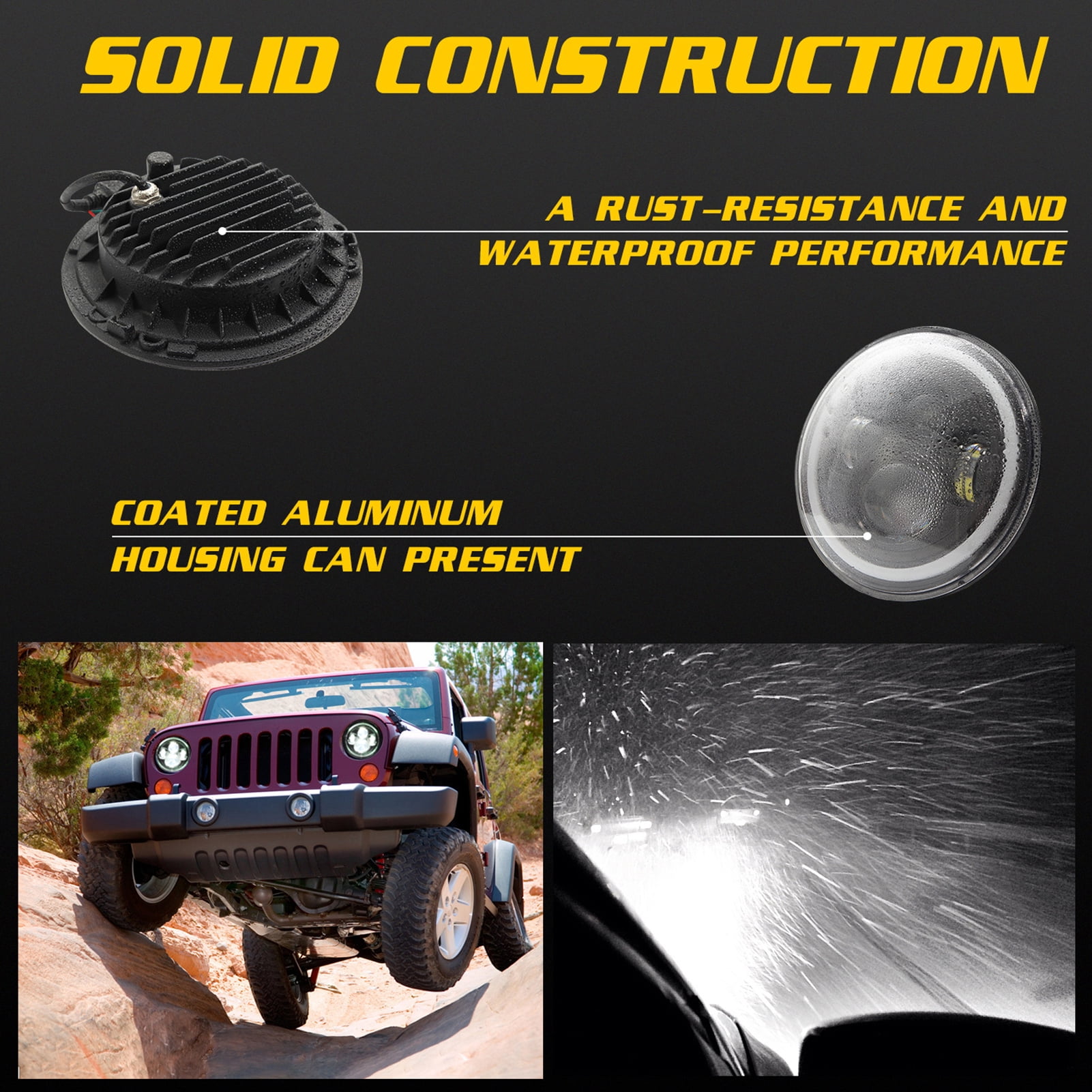 Optique Phare Avant Jeep Wrangler JK - Occasion Bon État