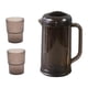 thumbnail image 1 of Jarra de agua de 2 tazas, fácil de llenar, hermética con tapa, ideal para té helado (1700 ml). Marrón oscuro, 1 of 9