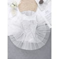thumbnail image 5 of Oyolan Kids Girls Shiny Sequins Ballet Gymnastic Tutu Dress Layered Skirt Skating Performance Costume White 12, 5 of 7