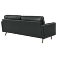 thumbnail image 4 of Maklaine Contemporary 81" Top Grain Leather Sofa in Black Finish, 4 of 4