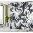 thumbnail image 2 of Ambesonne Black and White Shower Curtain, Abstract Art Marble, 69"Wx70"L, Pale Grey and Dark Grey, 2 of 4
