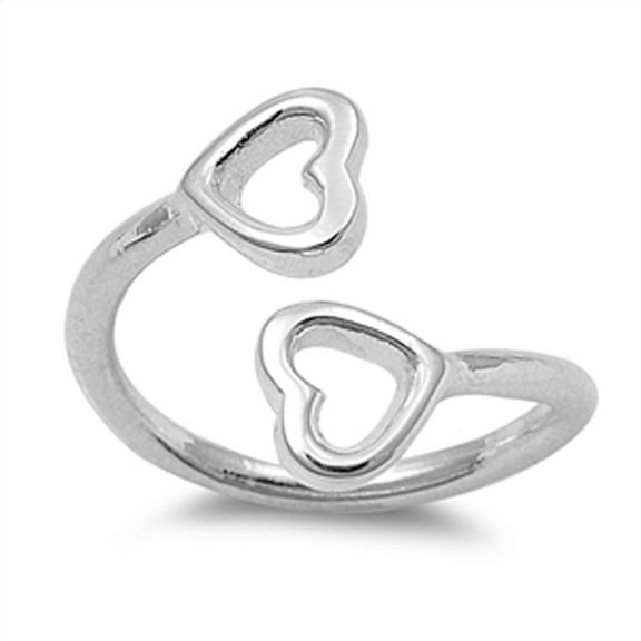 Heart .925 Sterling Silver Toe Ring Jewelry Female Unisex