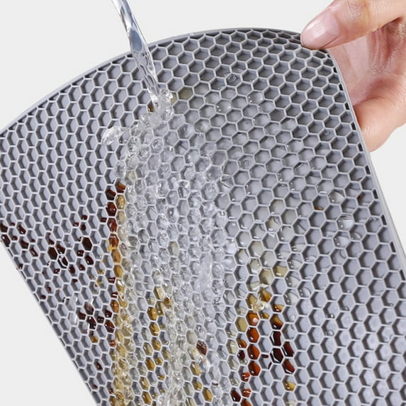 Kaireo Square Silicone Honeycomb Mats Style Home Style Insulated Cooker Dish Mats Thicken Kitchen Microwave Mats,Material:Silicone,for Party Kitchen Dining Decoration