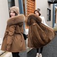 thumbnail image 3 of Chaqueta de algodón para mujer, chaqueta de algodón de plumón grueso y cálido de moda para mujer, chaqueta de algodón de longitud media a larga para mujer, ropa de abrigo para mujer, 3 of 6