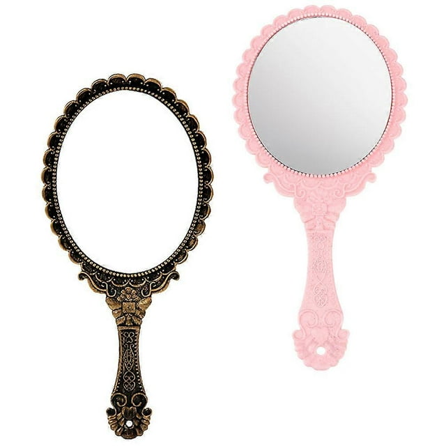 Makeup mirror, Compact Retro Handheld Mirrors Ideal for On-the-go Use and Lightweight