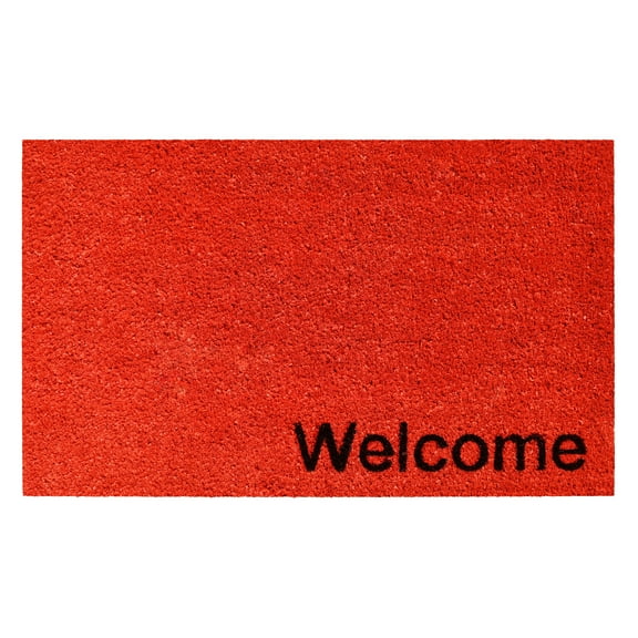 Collins Red Pastel Welcome Doormat, 24" x 36"