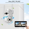 thumbnail image 3 of ZRHUNTER-cámara de seguridad CCTV 4K PTZ, con doble lente Dispositivo de vigilancia, detección humana, visión nocturna, Wifi, exterior, ICsee, 8MP, 3 of 3