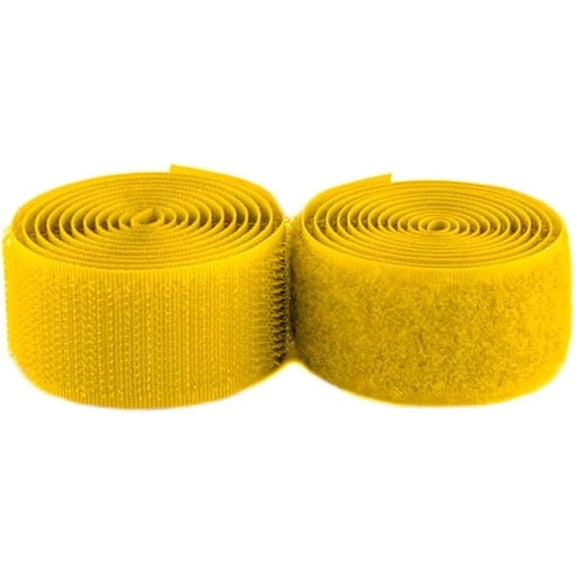 1 inch Wide Yellow Sew on Hook and Loop Tape Non-Adhesive 1 Yd Length Yellow Nylon Hook Loop Tape Fabric Fastener Set for Military Form Bags Clothes Shoes Backpacks DIY Craft