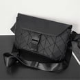 thumbnail image 4 of CHAO Bolso bandolera con diseño de rombos negros para hombre, ligero, para senderismo, ciclismo, para trabajar o para la oficina, color negro, 4 of 5