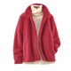 thumbnail image 2 of Sudadera con capucha para mujer,Abrigo de forro polar sintético para mujer, informal, de manga larga, mezcla de poliéster, cuello redondo y bolsillos, para estar en casa, sopatenor, 2 of 7
