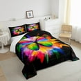 thumbnail image 4 of Colorful Butterfly Bedding Comforter Sets Watercolor Tie Dye Butterfly Bedding , Teens Gradient Butterfly Comforter Set for Youth Queen Size, 1 Comforter with 2 Pillowcases, 4 of 6