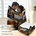 thumbnail image 5 of Custom Blanket with Photo Text, Personalized Gifts for Women Men, Customized Picture Blanket for Baby Mother Father Adult Friends Lovers Dog Pets, Birthday Anniversary Halloween Christmas, 5 of 6