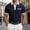 Navy, variant on Short Sleeve Polo Shirt for Men Collared Summer Shirts for Men Solid Casual Business Loose Tunic Top