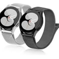 thumbnail image 1 of 2 Packs Soft Metal Milanese Samsung Watch 4/5 Band, Mesh Loop 20mm Super Breathable & Comfortable band, Compatible with Samsung Galaxy Watch 5/Watch 5 Pro/Galaxy Watch 4/Active 2/ Watch 3 41mm, 1 of 12