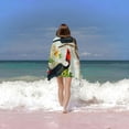 thumbnail image 6 of Bird Oversized Quick Dry Microfiber Beach Towel Ropical Flowers Lightweight Sand Free Towel Super Soft &amp; Absorbent for Travel Swimming Sports, 6 of 8