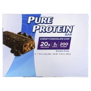 Pure Protein Bar, Chewy Chocolate Chip, 20g Protein, 6 Ct