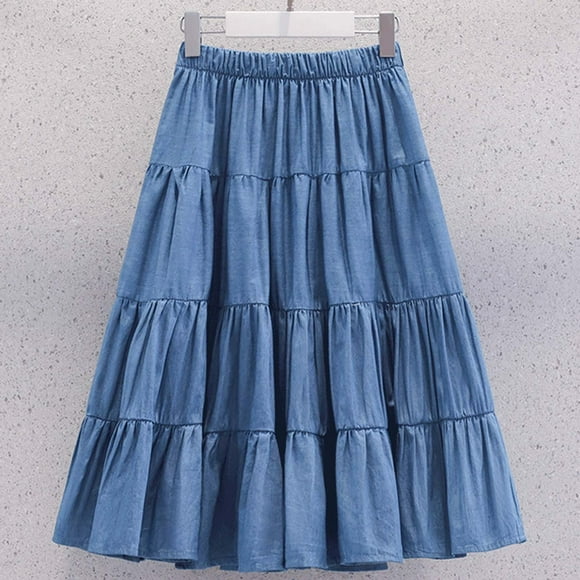 Kids Girls Pleated Skirts with Shorts Tennis Skirt School A-Line Blue Kawaii Skirt Tennis Outfits for Girls Toddler Summer Clothes 9-10 Years