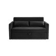 thumbnail image 3 of Modern Velvet Pull Out Sleeper Sofa Bed, Small Convertible Loveseat Couch with Pillows for Living Room Bedroom Apartment, 3 of 12