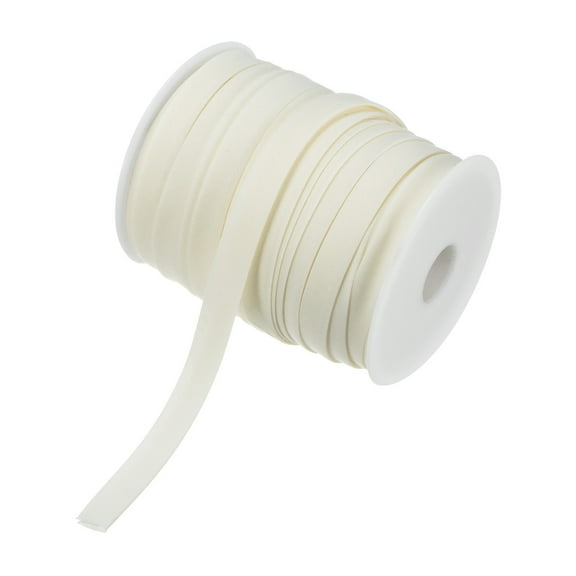 Uxcell Double Fold Bias Tape 1/2" 55 Yards for Sewing, Beige White