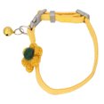 thumbnail image 3 of Poliéster ajustable mini mascota cerdo liso acolchado collares de flores de seis pétalos suministro para mascotas Amarillo, 3 of 8