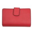 thumbnail image 2 of Michael Kors Women's Jet Set Travel Medium Bifold Saffiano Leather Snap Wallet (Bright Red), 2 of 6