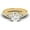 Yellow, variant on Vintage 10K/14K/18K Solid White Gold Diamond Ring Round Certified Moissanite Engagement Ring Wedding Band Ring for Women