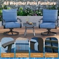 thumbnail image 5 of HOMREST Outdoor Swivel Rocker Patio Chairs with Coffee Table 3 PCS Bistro Set, 360 Degree Swivel Rocking Chair Patio Conversation Set with Thickened Cushions for Garden, Deck and Poolside, 5 of 9