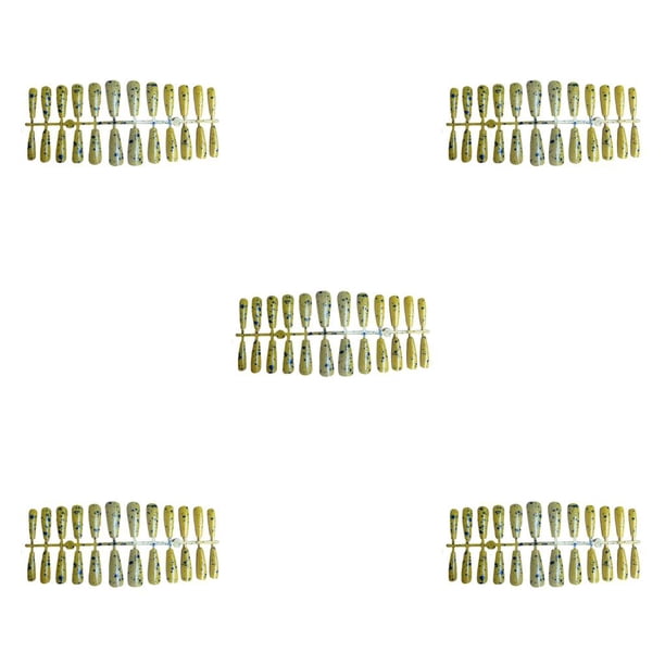 Soidarity 24 Uds. De uñas postizas en forma de T, prensa extralarga en envoltura completa, puntas de uñas postizas, suministros para uñas para mujeres y Type2 NO2 Soidarity CBP456245