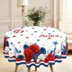 thumbnail image 4 of CaiYueKe 4th of July Tablecloth 60 Inch Round Patriotic Stars Table Cloth American Independence Day Memorial Day Table Cover for Kitchen Party Dining Picnic Indoor Outdoor Decor, 4 of 7
