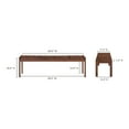 thumbnail image 3 of Moe's Home Collection Rohe Bench Walnut Brown Wood Ottomans Stools & Benches, 3 of 7