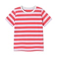 thumbnail image 7 of HILEELANG Little/Big Girls 4-13Y Cream/Green/Pink Stripe 100% Cotton T-Shirt 3-Pack, Size 8-9Y, 7 of 7