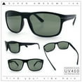 thumbnail image 2 of Mens Tempered Glass Lens Wrap Around Plastic Sport Sunglasses Matte Black, 2 of 8