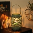 thumbnail image 5 of Bewildely hueca creativa Taza de Luz de las velas Decoración de la cena Linterna Decoración para el hogar Candelabro de hierro colgante Decoración del hogar verde No.01 Bewildely HA026940-01, 5 of 5
