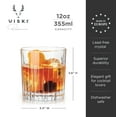 thumbnail image 7 of Viski Reserve Crystal Rocks Glasses Bourbon, Whiskey Glasses, 12oz Set of 4, 7 of 7