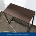 thumbnail image 5 of Bar Table, Pub High Top Table with Black Metal Base and Vintage Textured Top, 5 of 8
