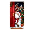 thumbnail image 7 of Ouuluon Festive Christmas Door Curtain, 35X71 inch Hanging Cover for Front Door Wall Holiday Party Decoration, 7 of 7