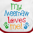 thumbnail image 4 of Inktastic Me Meemaw Loves Me Cute Boys or Girls Baby Bib, 4 of 4