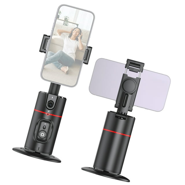 Tracking Auto Face Tracking Tripod Auto-tracking Phone Holder Desktop Selfie Gimbal Stand 360Rotatable 260g/0.57lbs Load Capacity Support Face & Body Tracking Control