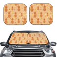 thumbnail image 6 of Lsque Pineapples 2 PCS Windshield Sun Shade | CarFoldable Window Covers | Car Accessories Reflect UV for Universal Cars SUV Truck | Small, 6 of 7