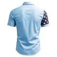 thumbnail image 5 of Fabrcox 1776-2026 250th USA Anniversary Shirt Button Down Flag Print Men's Patriotic Shirts Freedom Celebration 4th of July Shirts Men Blue XXXL, 5 of 5