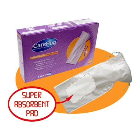Cleanis Carebag Men's Urinal with Super Absorbent Pad (Set of 20)