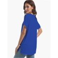 thumbnail image 6 of Women's Tshirts Casual V Neck Short Sleeve Loose Summer Tunic Tops, 6 of 6
