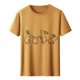thumbnail image 4 of Tops de Cuello Alto para las Mujeres Amante Impreso Camiseta Cuello Redondo Manga Corta, Poliéster Spandex, 4 of 7