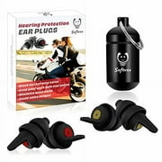 Softvox Motorcycle Ear Plugs[2 Pairs], Wind Noise Reduction Audible Filter Hearing Protection, 100X Reusable Earplugs for Riding, Motorbike, Motorsports, Touring, Racing, Commuting, Shooting