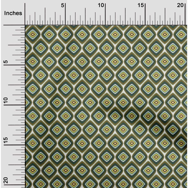 oneOone Tissu Popeline de Coton Motif Flamme Diamant BTY 42 Pouces de Large