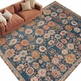 thumbnail image 2 of Blue Large Area Rug 8x10 FT, Non Slip Living Room Throw Carpet, Ethnic Modern Geometric Abstract Art Washable Soft Indoor Outdoor Carpet Non-Shedding Rug for Bedroom Dining Room, 2 of 9