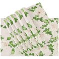 thumbnail image 1 of Sets de Table Rose Fleur 6 Pcs Floral Mariage Polyester Lavable Set de Table Décor Rectangulaire Résistant à la Chaleur, 1 of 7